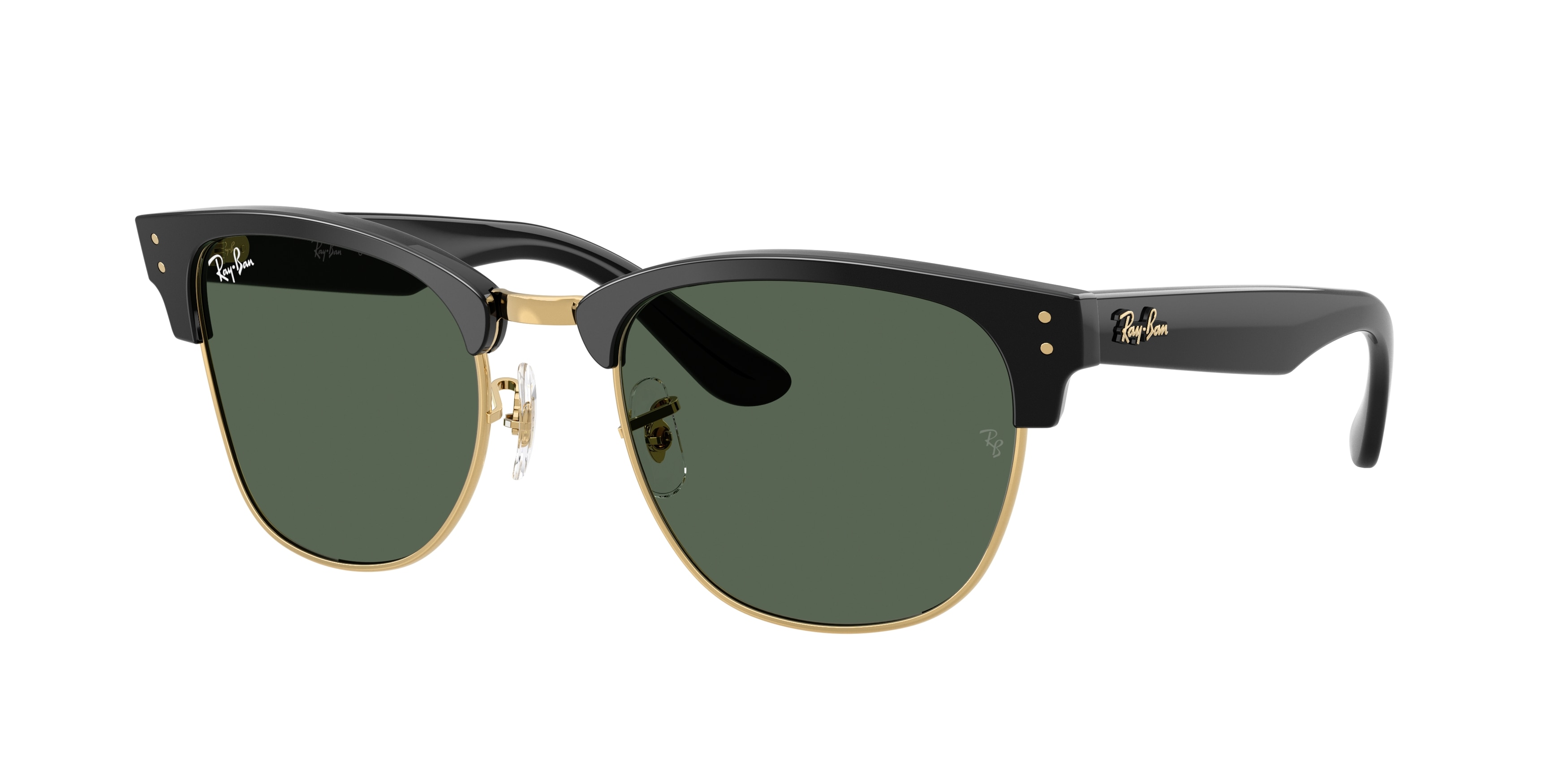 Ray - Ban Unisex RBR0504S Clubmaster Reverse 6677VR Aurinkolasit Asetaatti Musta Vihreä Kyykky Normaali-image